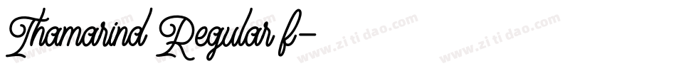 Thamarind Regular f字体转换